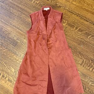 Solitaire Sleeveless Terracotta Midi Dress